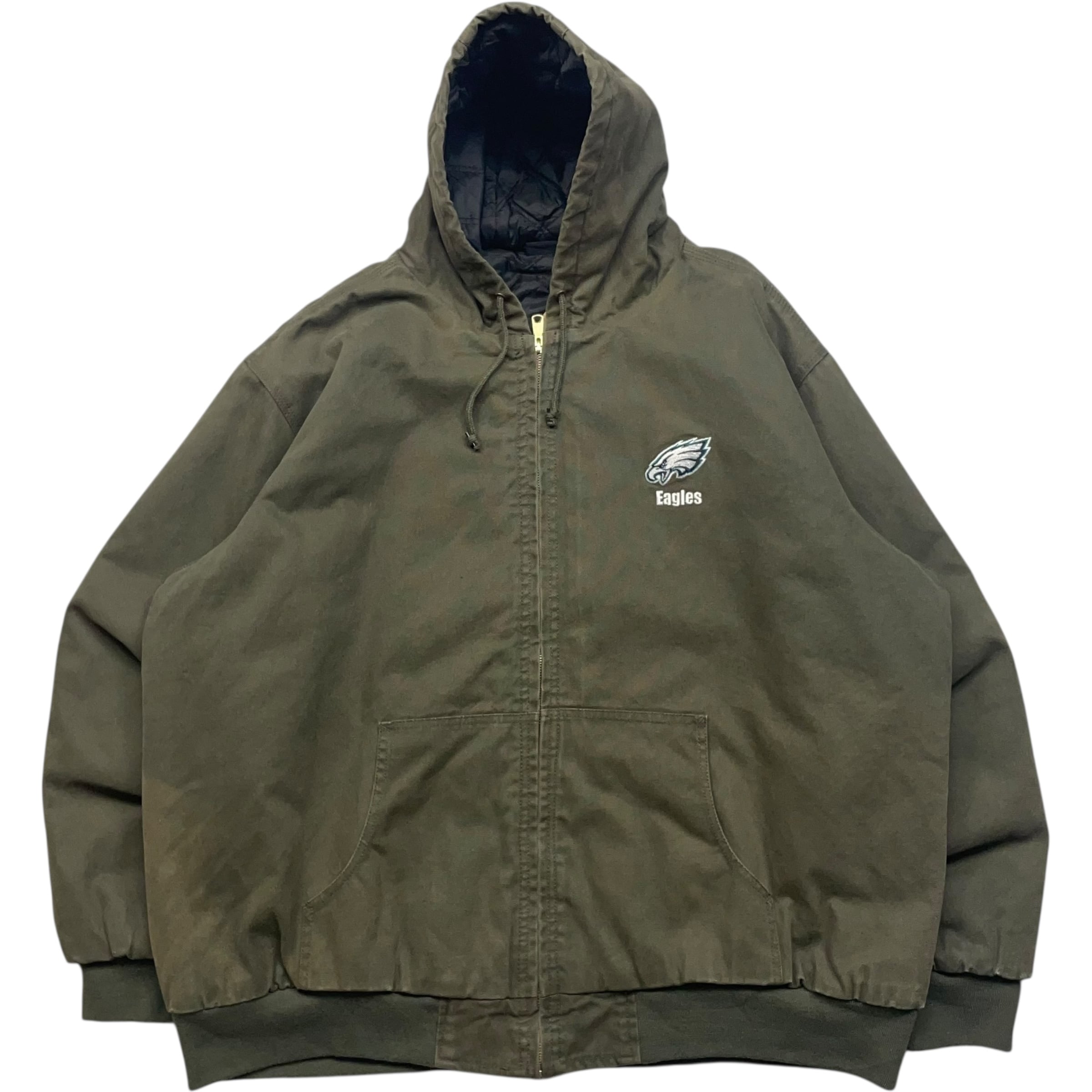 《XXL》Dunbrooke ダックジャケット アクティブジャケット ワンポイント 刺繍 NFL フィラデルフィア・イーグルス 裏地キルティング no.9470