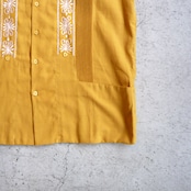 ESTRELLA STANDARD S/S REJILLADA キューバシャツ マスタード