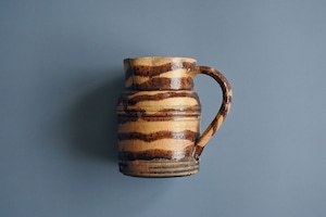 19th C. Antique French Jaspe Pottery Cremer