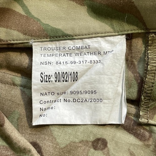10s イギリス軍 実物 MTP コンバットパンツ 90/92/108 w35 詳細写真10