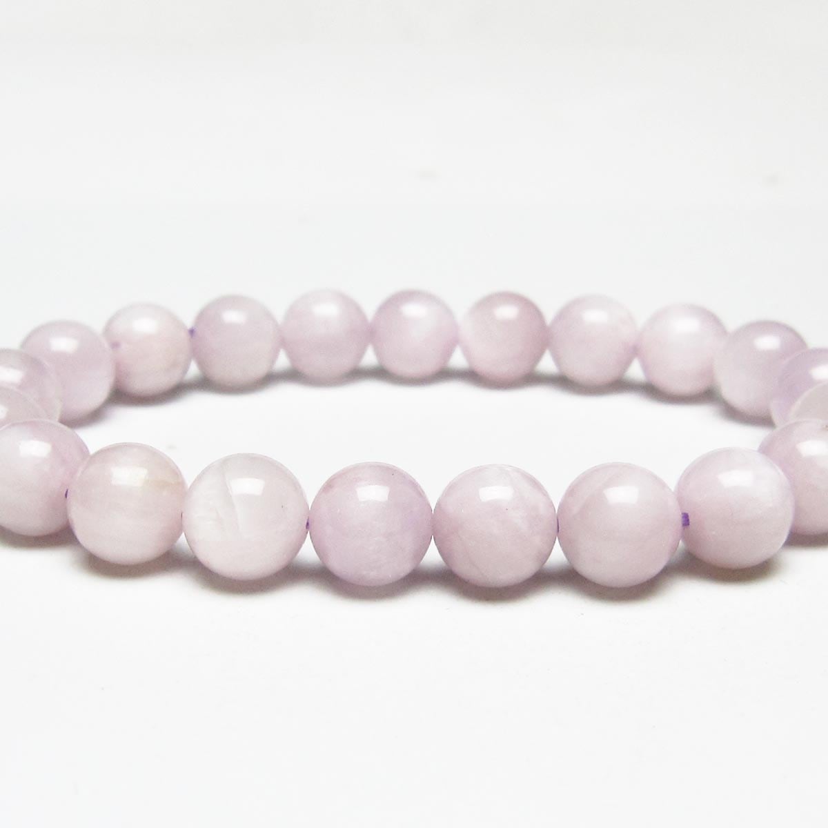 クンツァイト ブレスレット 9mm ミルキークンツァイト ブレス 一点物 メール便可 [M便 1/10] 111-46477