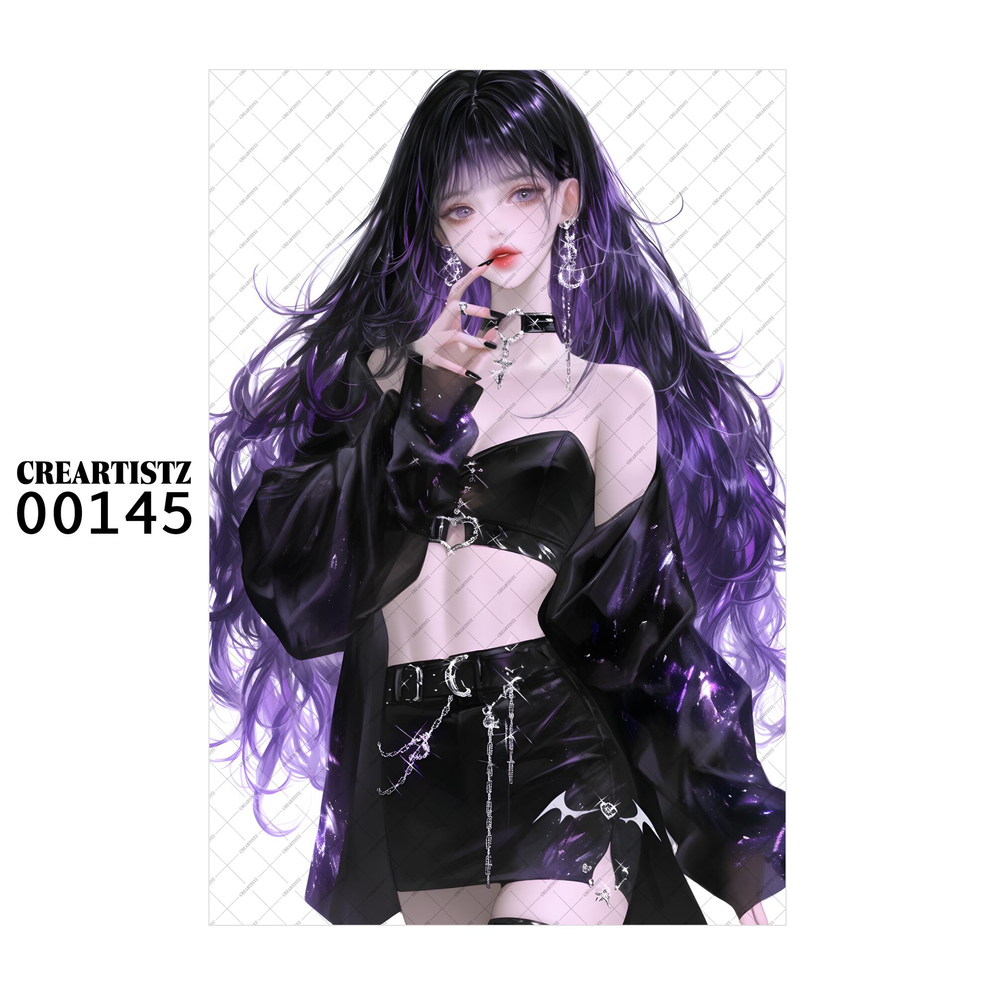 00145 ガール キュート オリジナル ペーパー/ステッカー 4枚セット CREARTISTZ