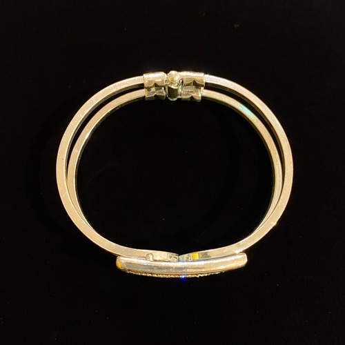Silver plate double bangle