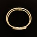 Silver plate double bangle