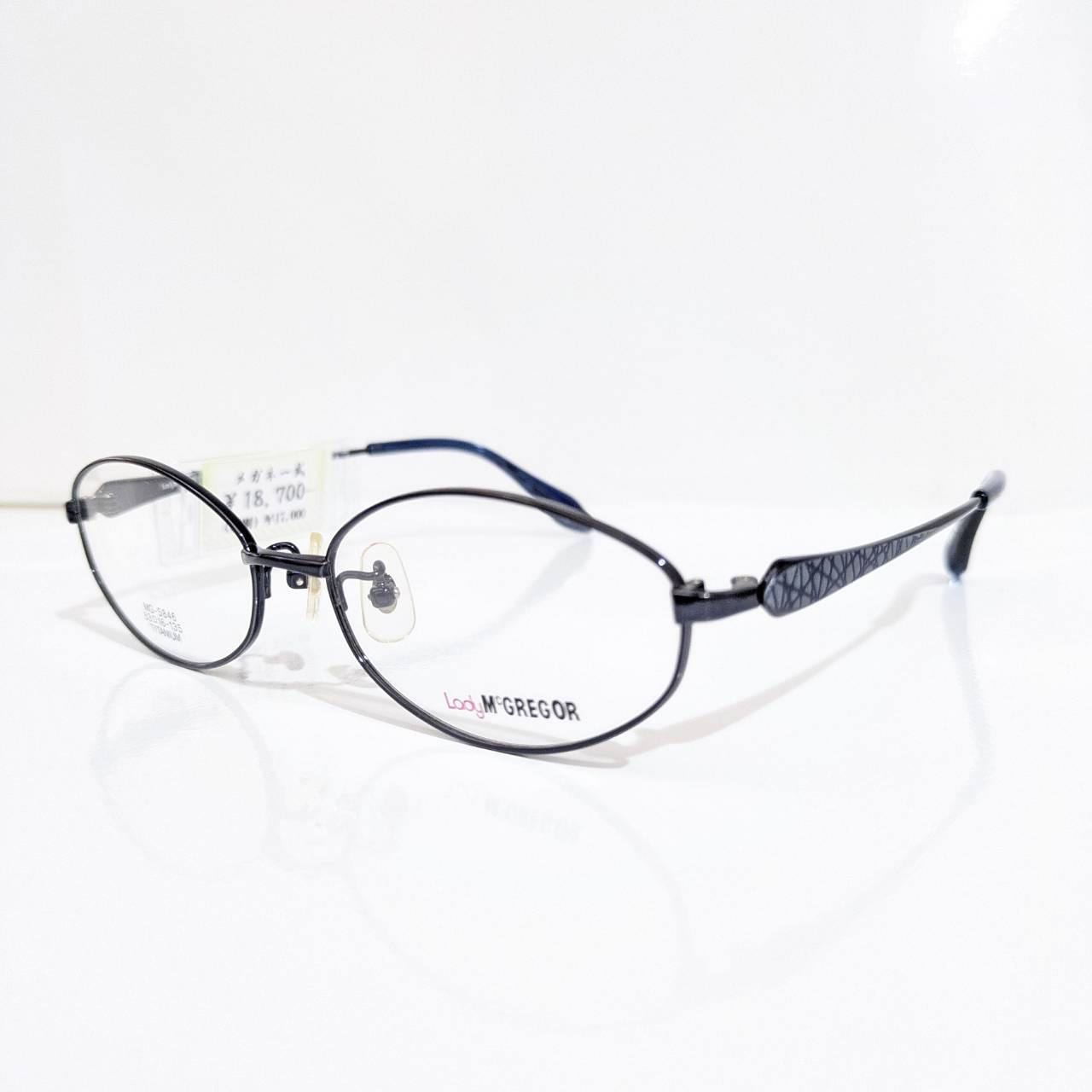 ※【Lady McGREGOR】オーバルメタルフレーム ブラック