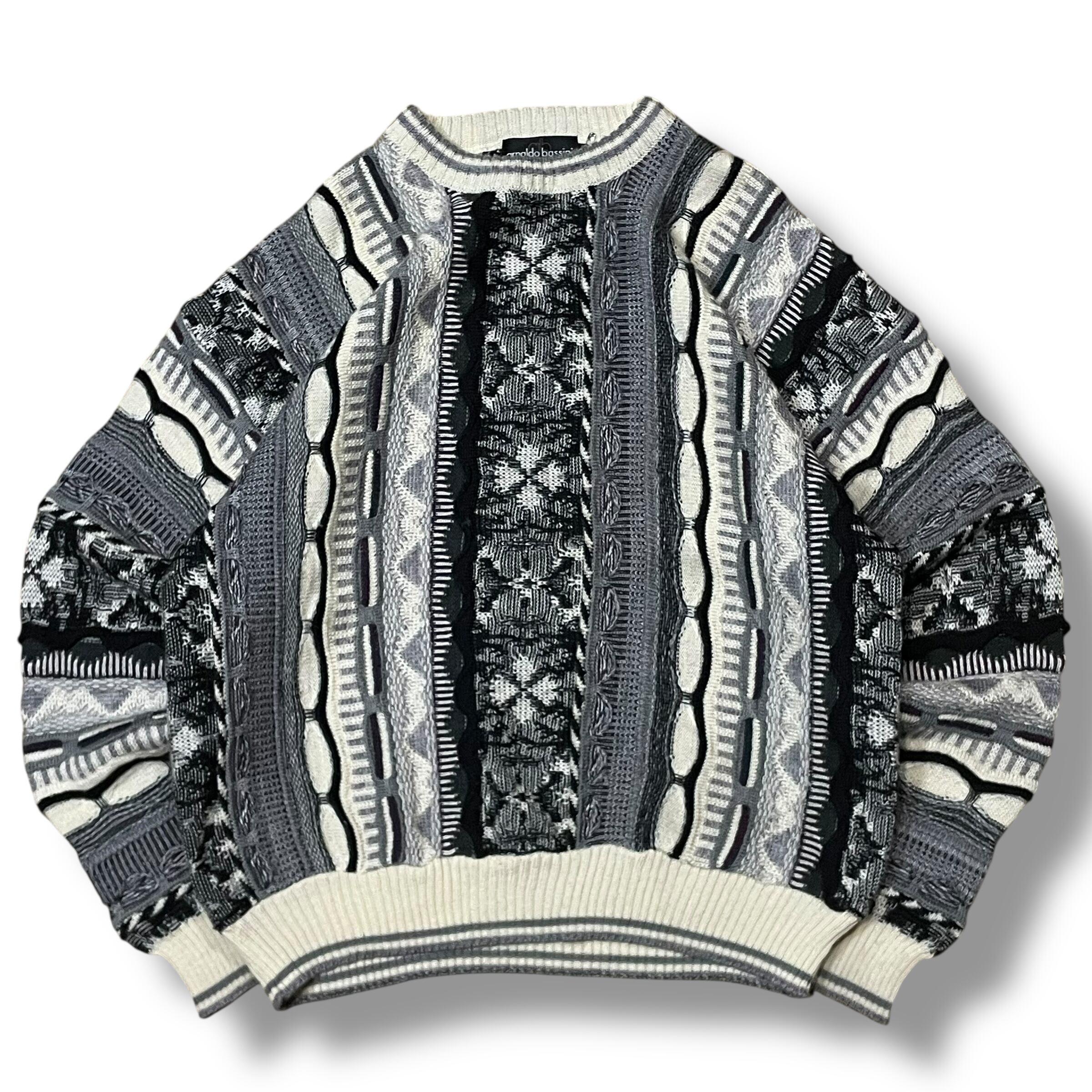 M】【80年代】 Giorgio di Firenze COOGI風 クージーニット 3Dニット