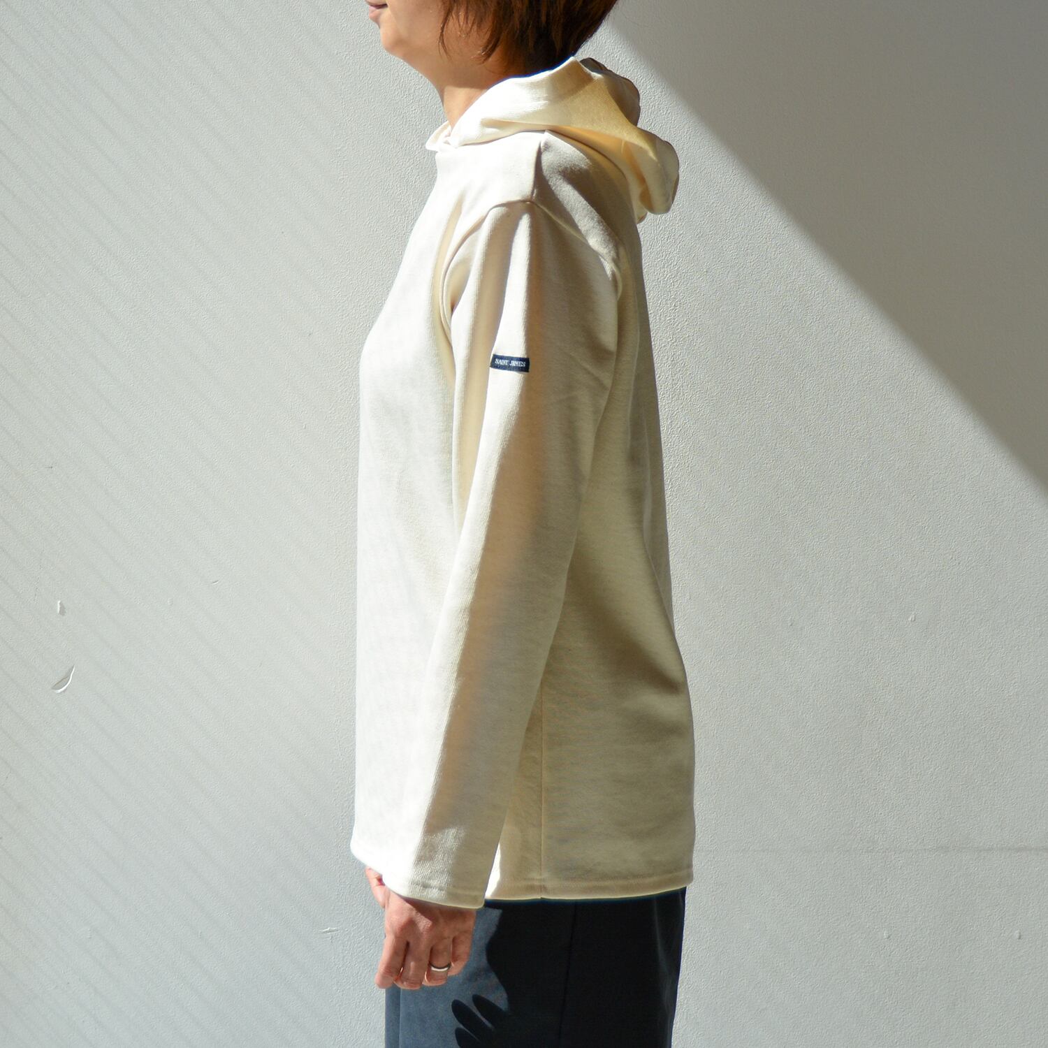 セントジェームス フード付コットンTシャツ(17JC OUESS CAPU)ECRU