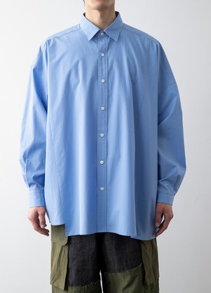 CONTROLLA+ 120 broadcloth docking design shirt（sax）