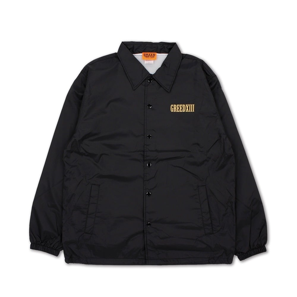 GREED13 Plaque coach jacket Black | DOG HOUSE GARAGE