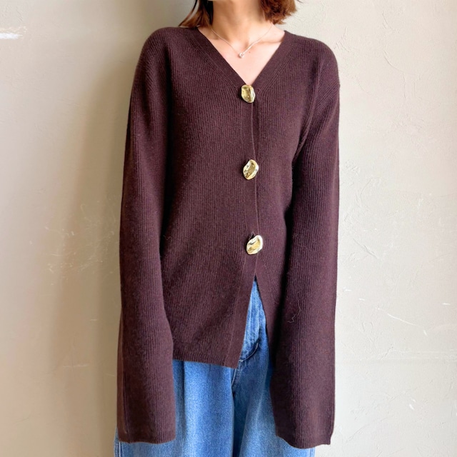 《 9/30までご予約|10/下旬~入荷 》【 LILLY LYNQUE 】Wool × Cashmere tight button CD