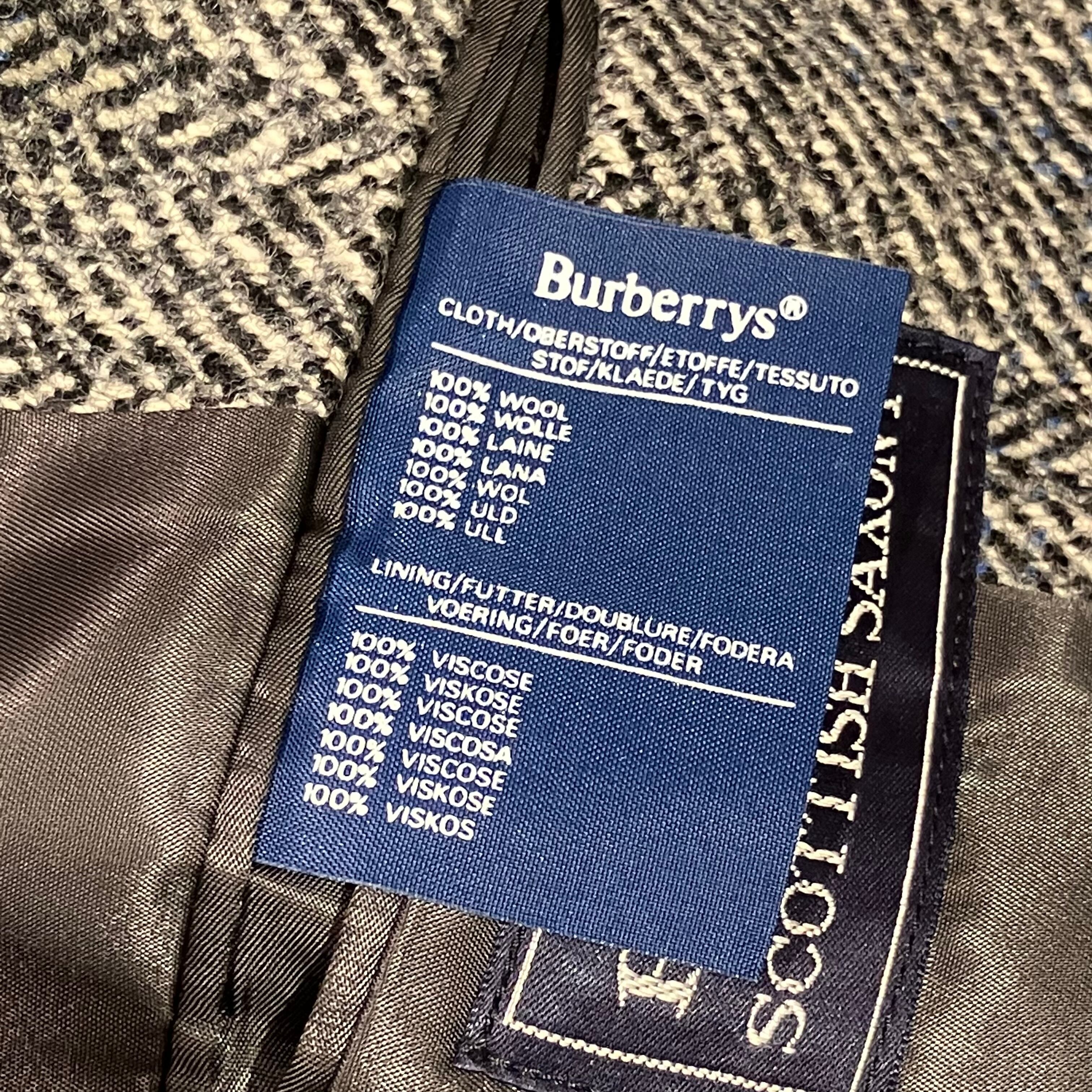 Burberry イングランド製 スコティッシュサキソニー ツイードステン