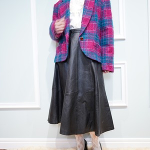 USA VINTAGE DESIGN LEATHER LONG SKIRT/アメリカ古着デザインレザーロングスカート