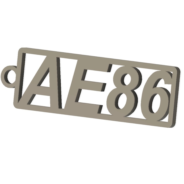 チタンキーホルダー AE86 ヘアライン加工 チタンゴールド/チタンバイオレット/チタンブルー/チタングリーン