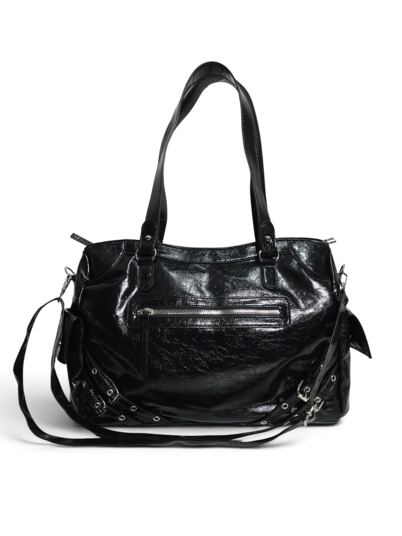 【PLANET STUDIO】 Front Zip Buckle shoulder Bag