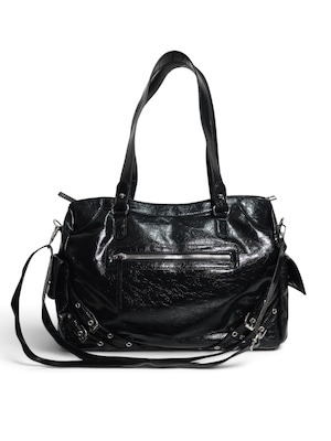 【PLANET STUDIO】 Front Zip Buckle shoulder Bag