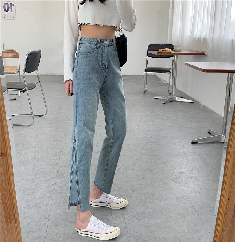 2020年秋新バージョンのスリムで背の高いストレートレッグパンツ クレセントシティ75646524730