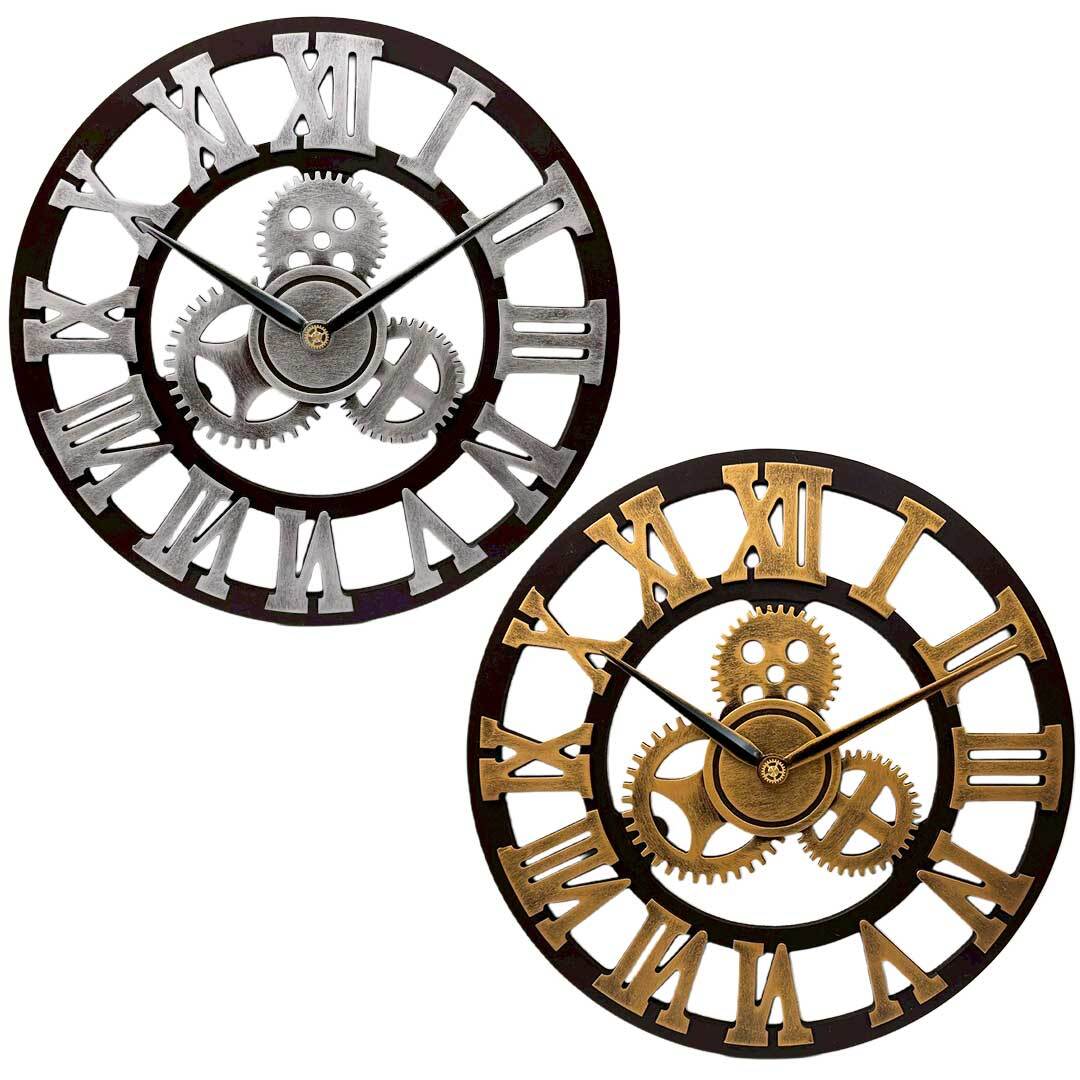 歯車 壁掛け時計 ローマ数字 アンティーク 壁掛け 雑貨 時計 掛け時計