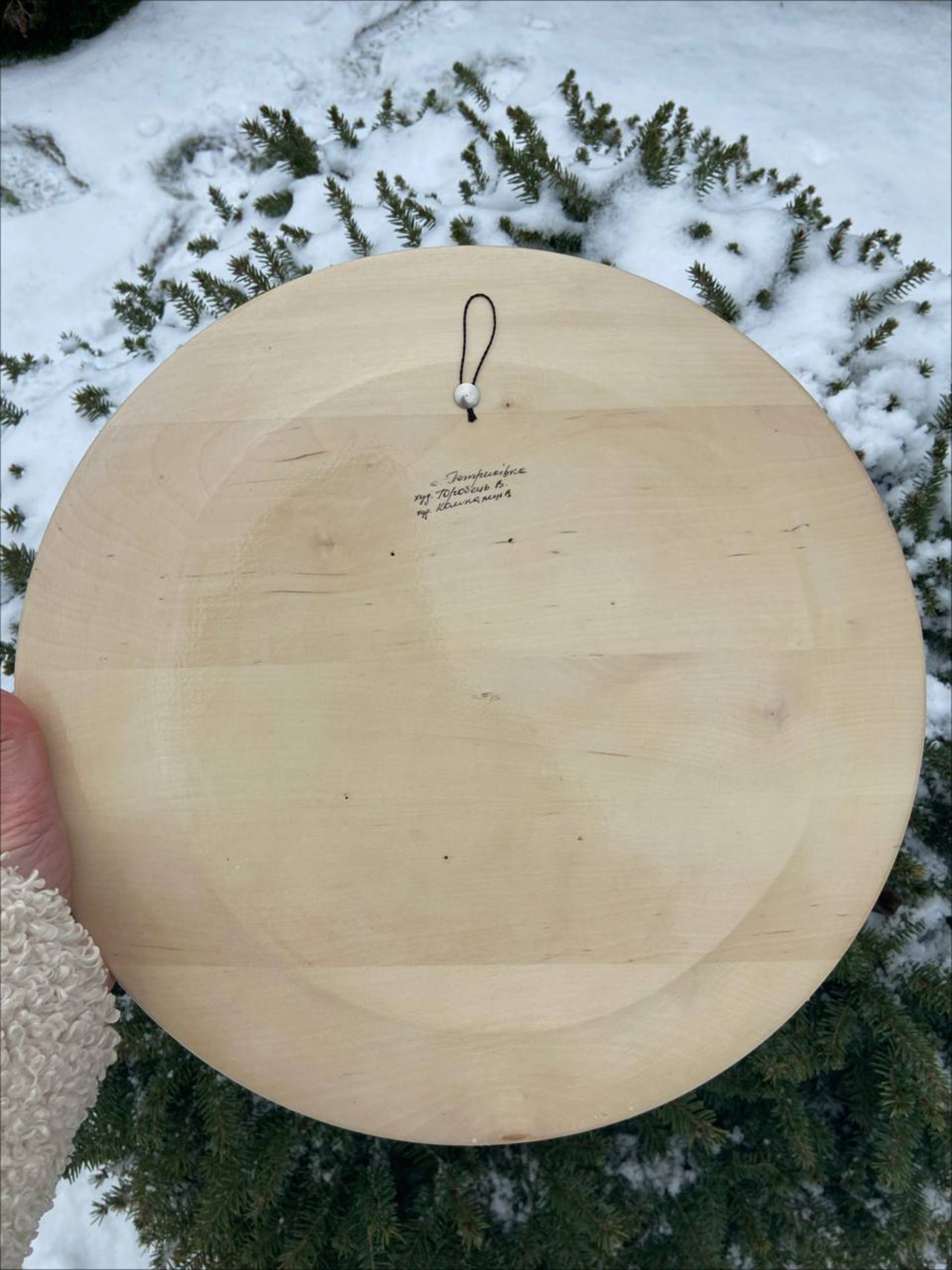 ペトリキウカ塗りのプレート（巨匠ホロベッツ作）35cm - 15