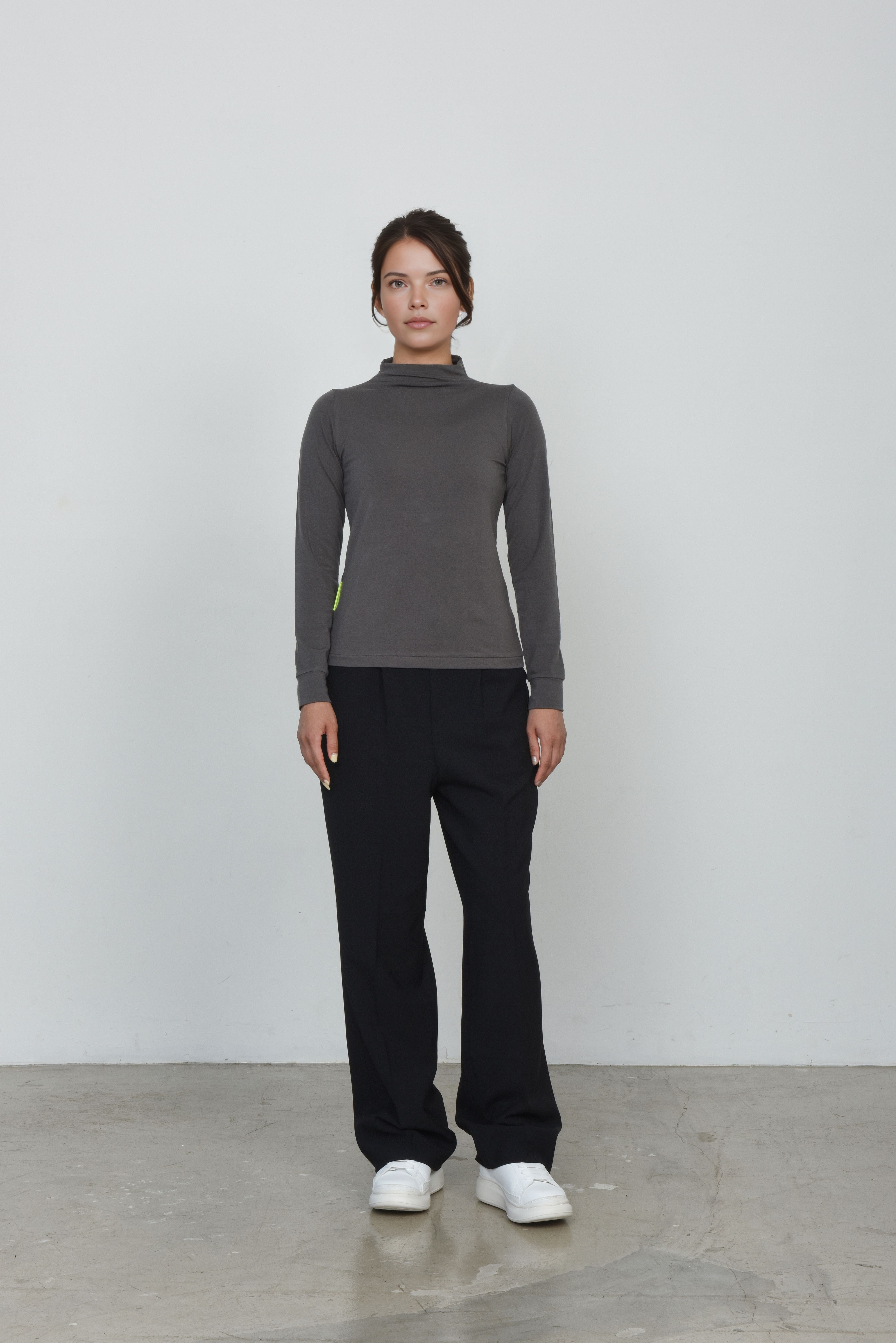 MOCK NECK D.GRAY | lolo