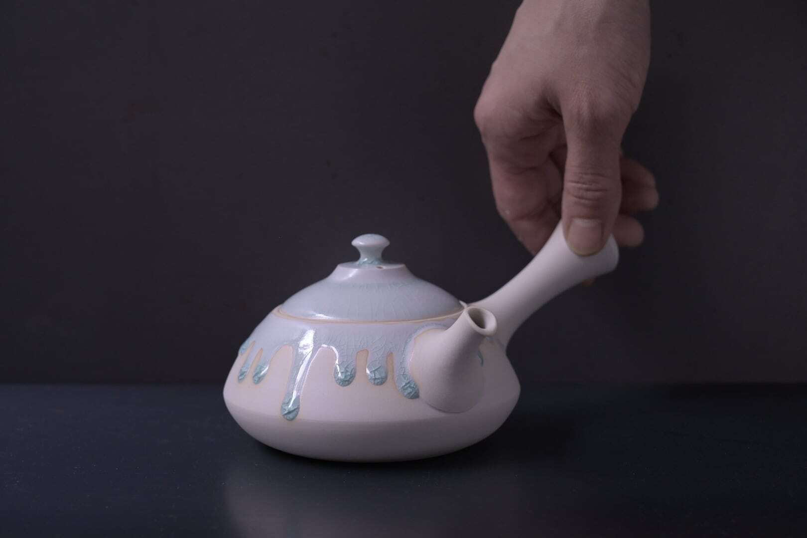 中国の 精密な 大 急須 高資 アイボリー急須 小 急須 横手急須 - Sazen Tea