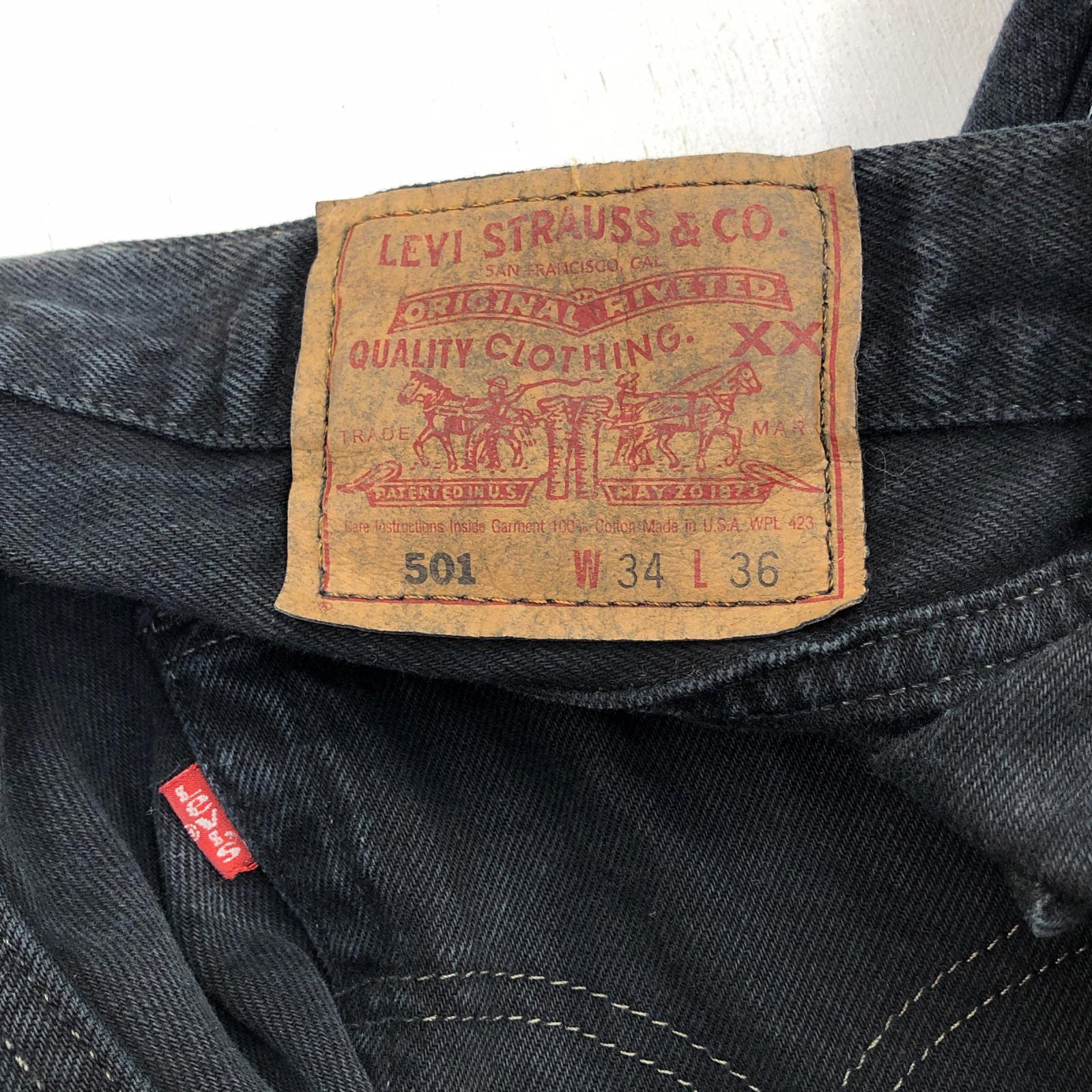 LEVI'S リーバイス 90年代 USA製 501 後染め サルファブラック デニム
