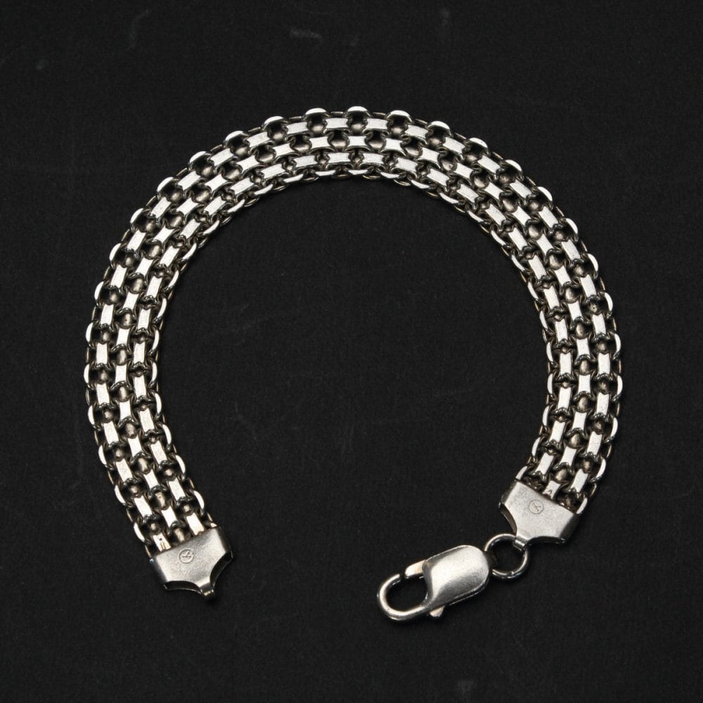 ANCHOR LINK CABLE 925 SOLID STERLING SILVER CHAIN BRACELET 