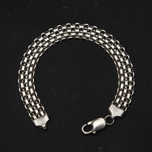 Vintage Silver Heavy Chain Bracelet [925 ITALY] Band chain