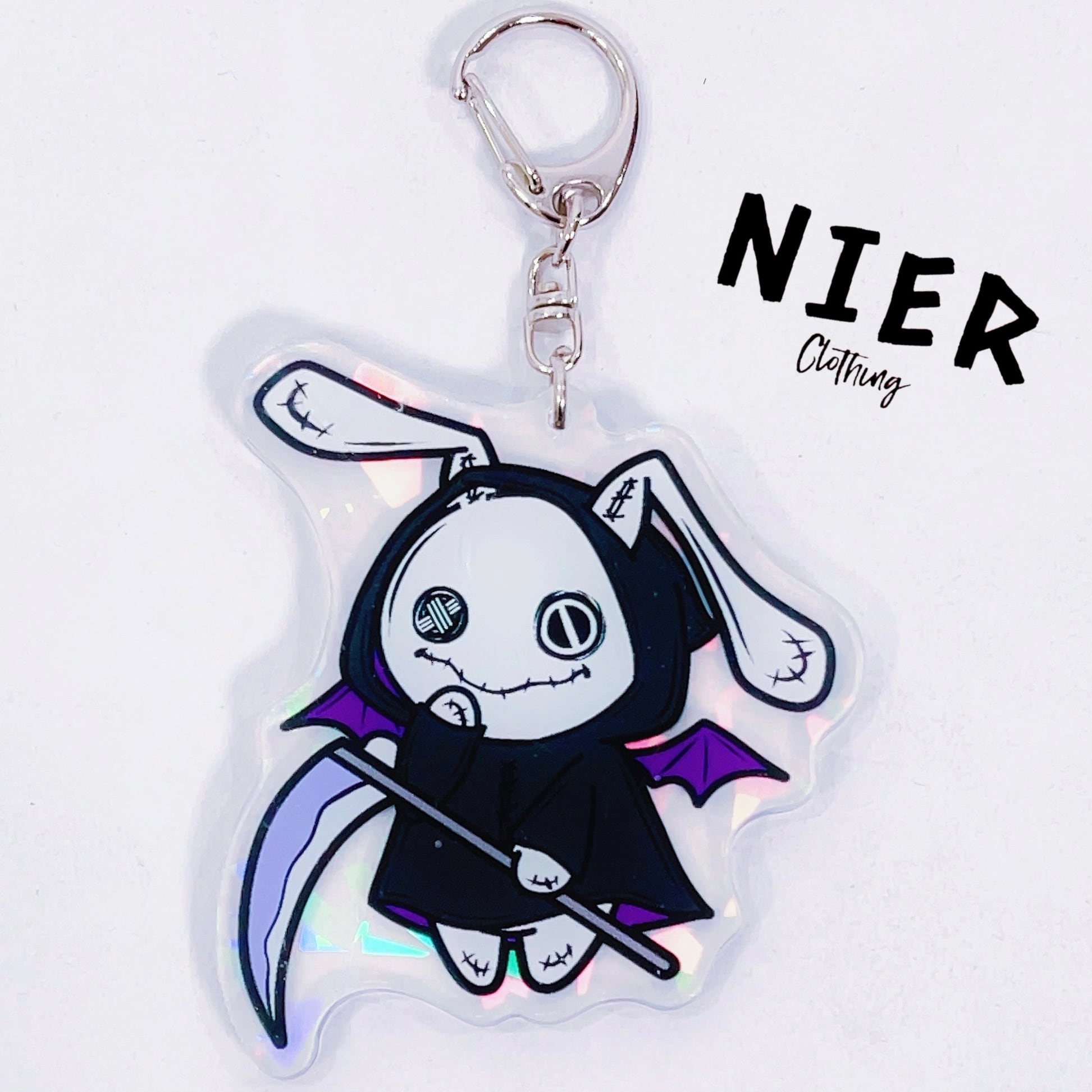 クリスタルホログラム加工アクリルキーホルダー【NieRちゃん】 NIER CLOTHING