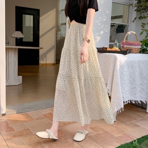 シフォン フラワー ティアード スカート 10212