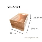 【送料無料】マルシェボックス YB-6021 木製ボックス 国産杉 幅60× 奥行38× 高さ22.2cm