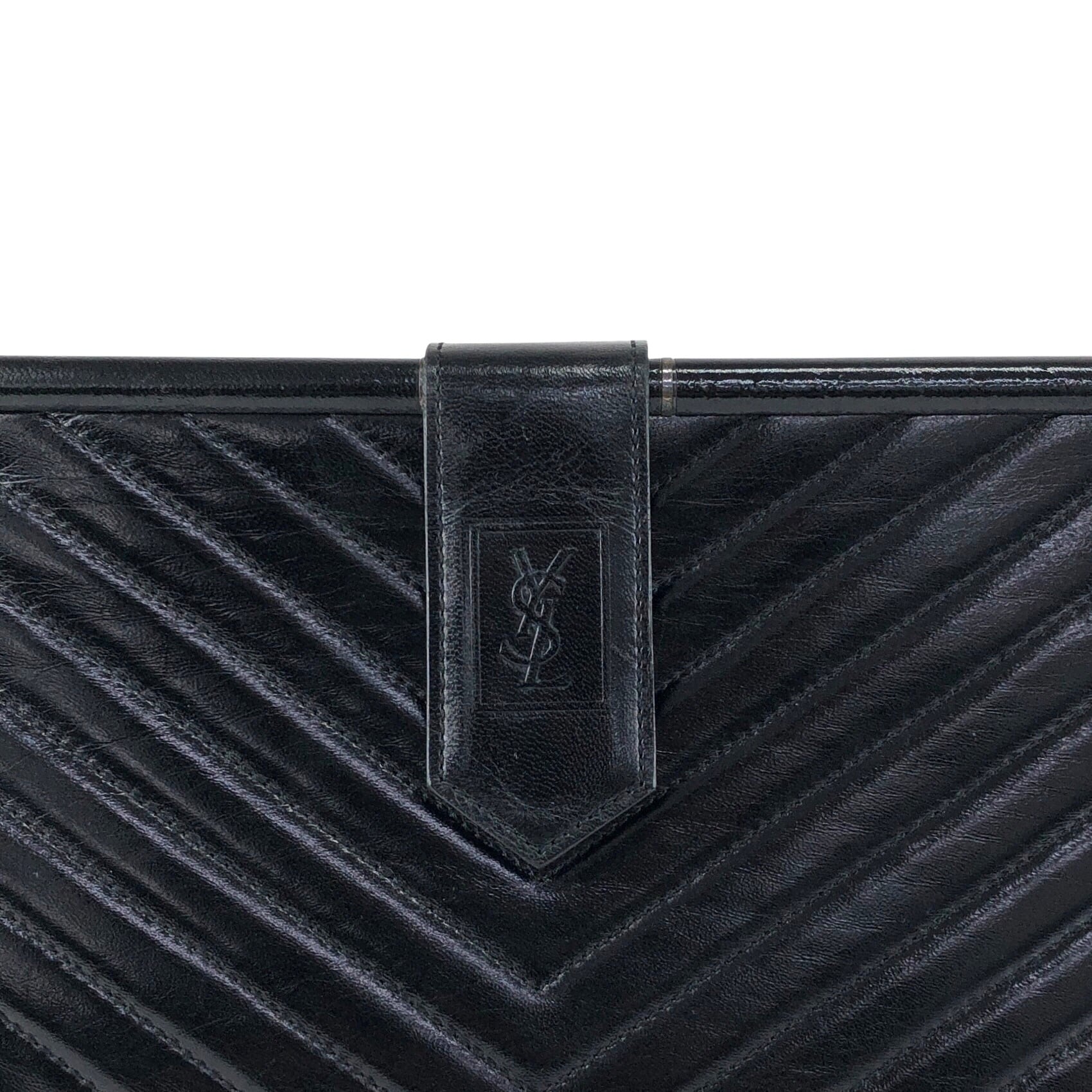 Yves Saint Laurent イヴ・サンローラン クラッチバッグ ブラック YSL