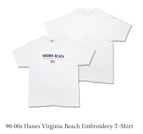 Hanes 90-00s Virginia Beach USA Embroidery T-Shirt Hanes 90-00s Virginia Beach USA Embroidery T-Shirt