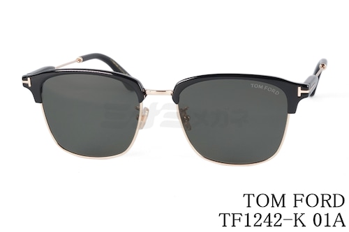 TOM FORD サングラス TF1242-K 01A サーモント スクエア オーバーサイズ ブロー コンビ メンズ レディース 大きいメガネ アジアンフィット ITALY イタリア製 トムフォード