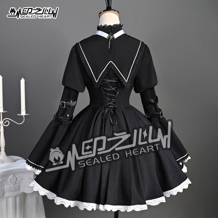 ゴシックロリィタ セットアップ ハードベルト×漆黒プリンセス スタイル