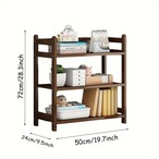 3段式収納ラック【3段長さ50cm】飾り棚 オープンラック 家庭用オフィスデスクの装飾と整理整頓に