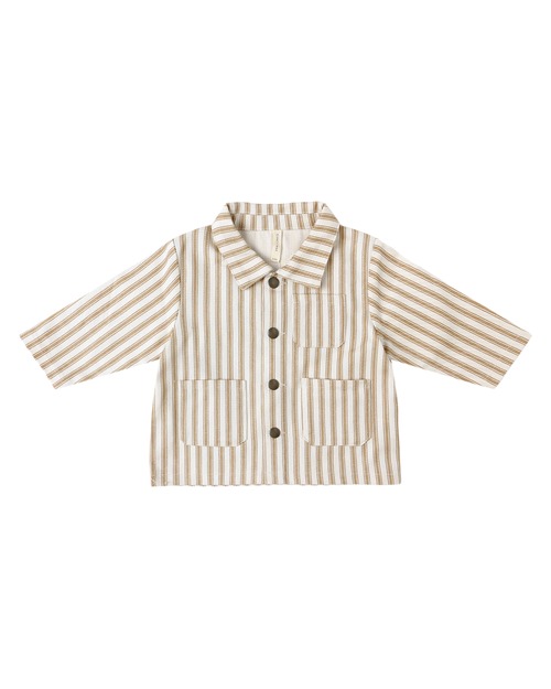 Quincy Mae(クインシーメイ) / 25aw UTILITY JAKET / GOLD PINSTRIPE / 12-18M・18-24M・2-3Y
