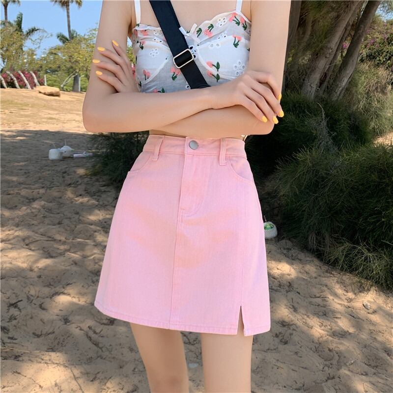 Aラインスカート サマーハイウェストウェスト薄手 夏物 1号婦人3500328462