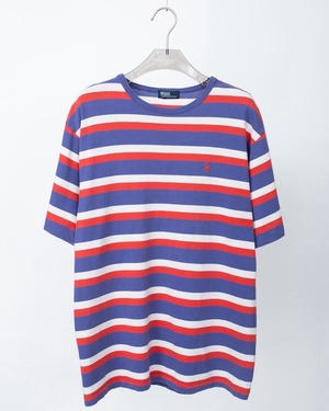 "Polo By Ralph Laurent" mulch color stripe T-shirt