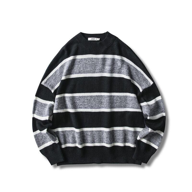 Road、Vintage、Autumn and Winter ese Retro Stitching Sweater Men's Trend Round Neck Pullover Knitwear Men's All-match Top-Alibaba レトロ オータム 秋物 ウィンター 冬物 Oネック ビンテージ ステッチ hip6-161185332804472