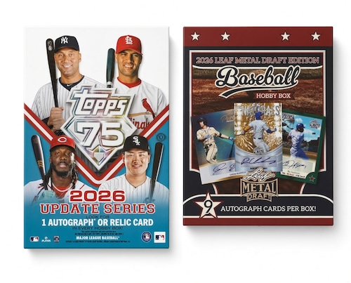 【2ボックスセット|直筆9枚+Toppsヒット保証】2026 Topps Update Series Hobby + 2026 Leaf Metal Draft Hobby | 新品未開封