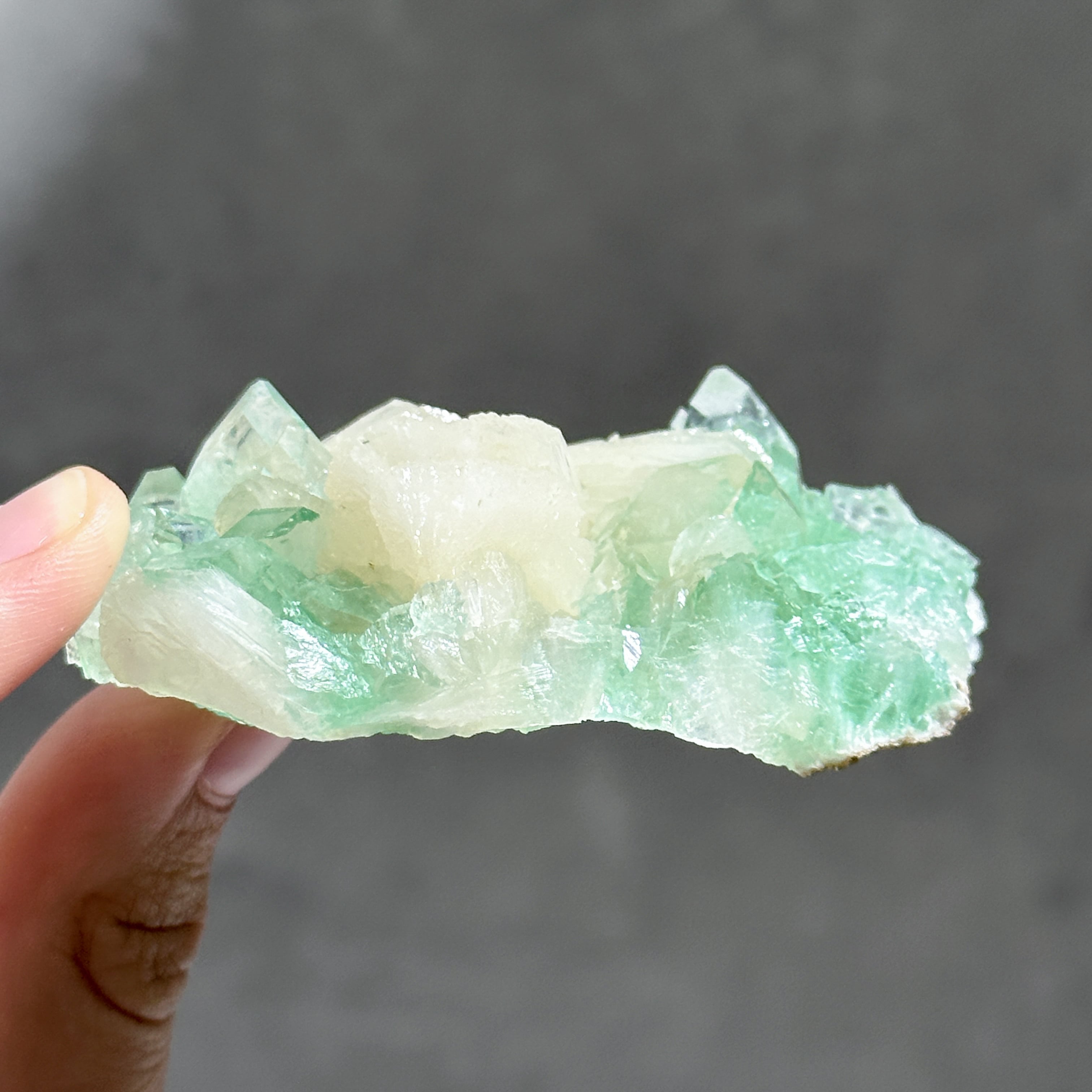 グリーンアポフィライト＆スティルバイト 76◇ Green Apophyllite