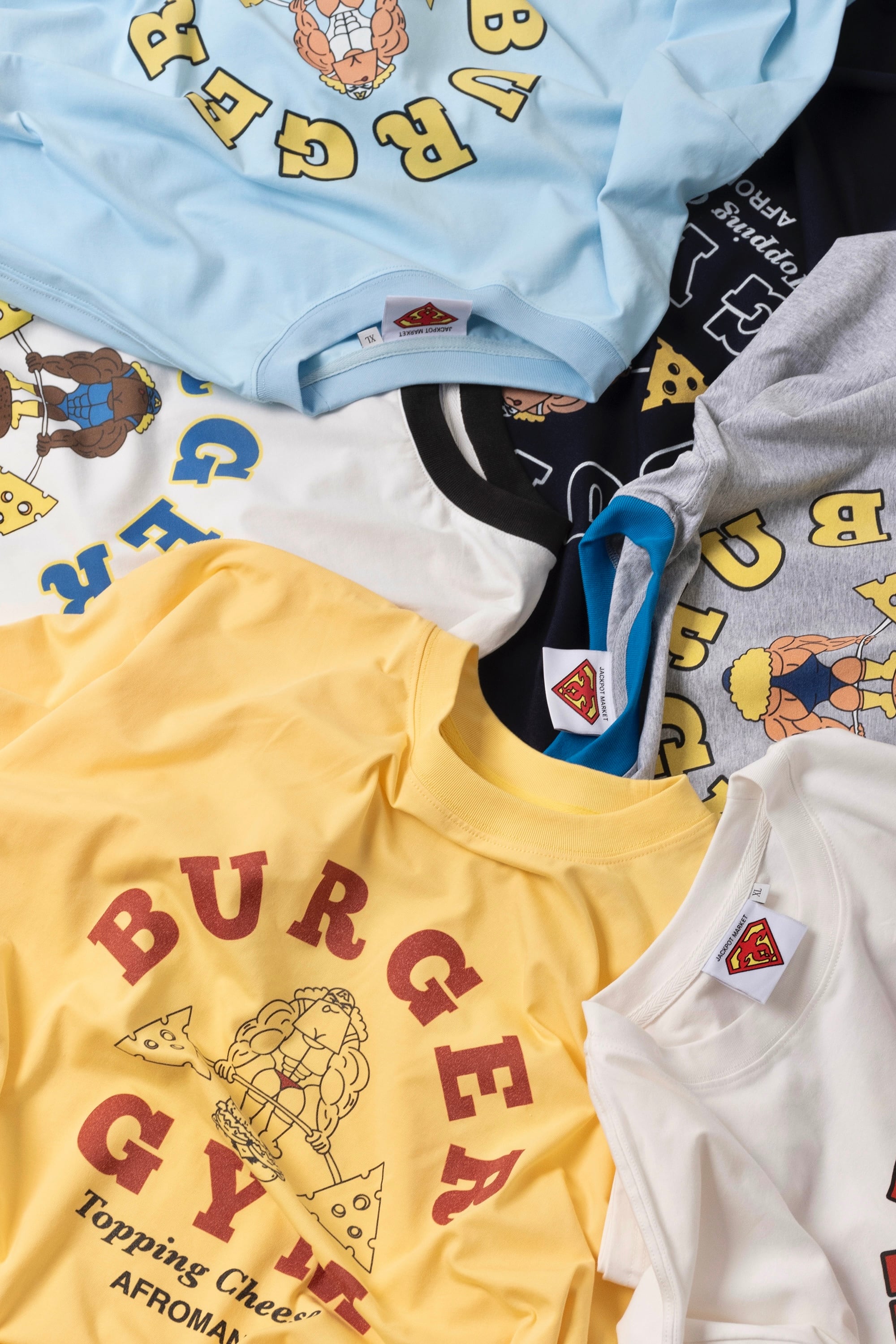 バーガージムTシャツ レトロイエロー | JACKPOT MARKET