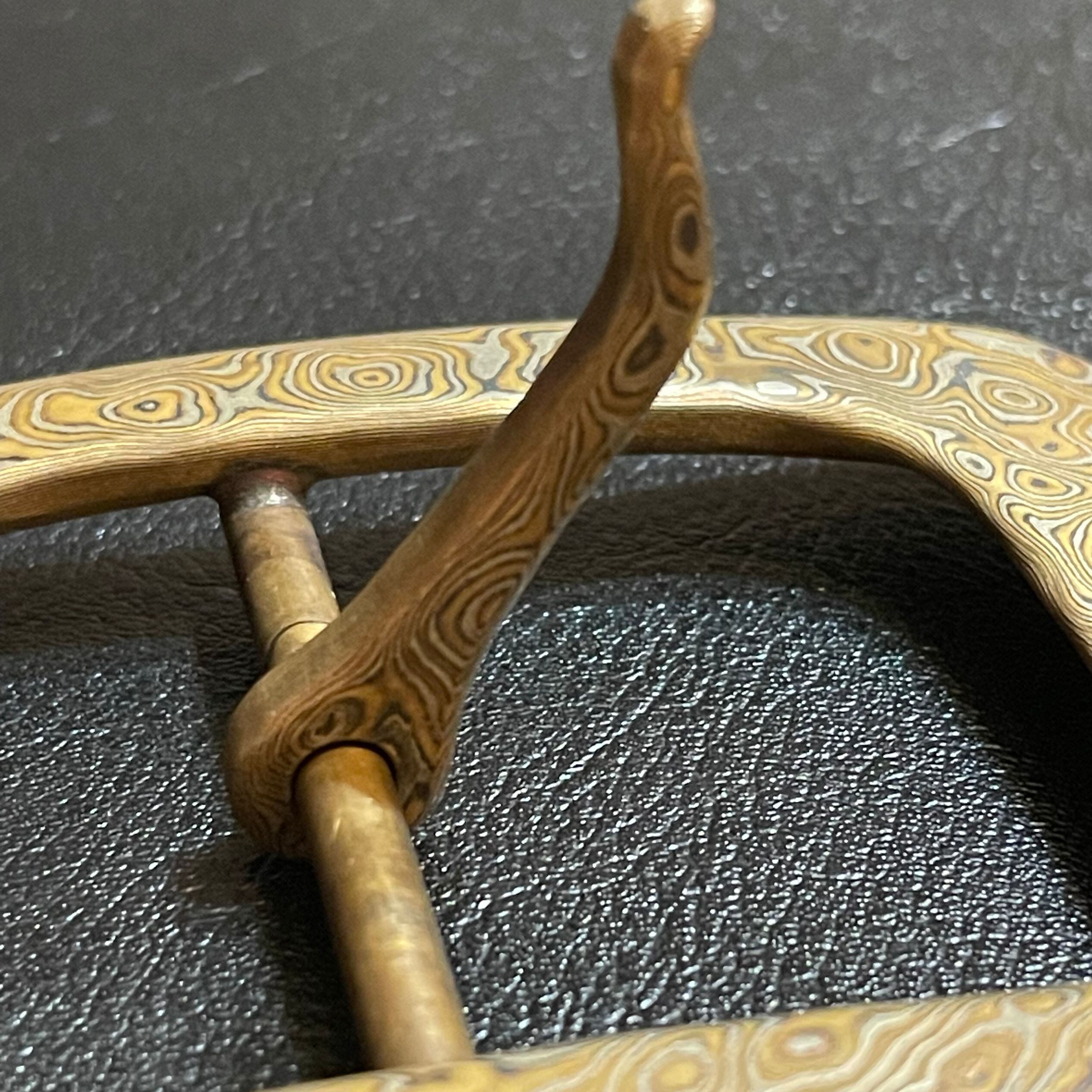 ハンドメイド】 CARVEX 木目金 (杢目金) x 925シルバー ベルト