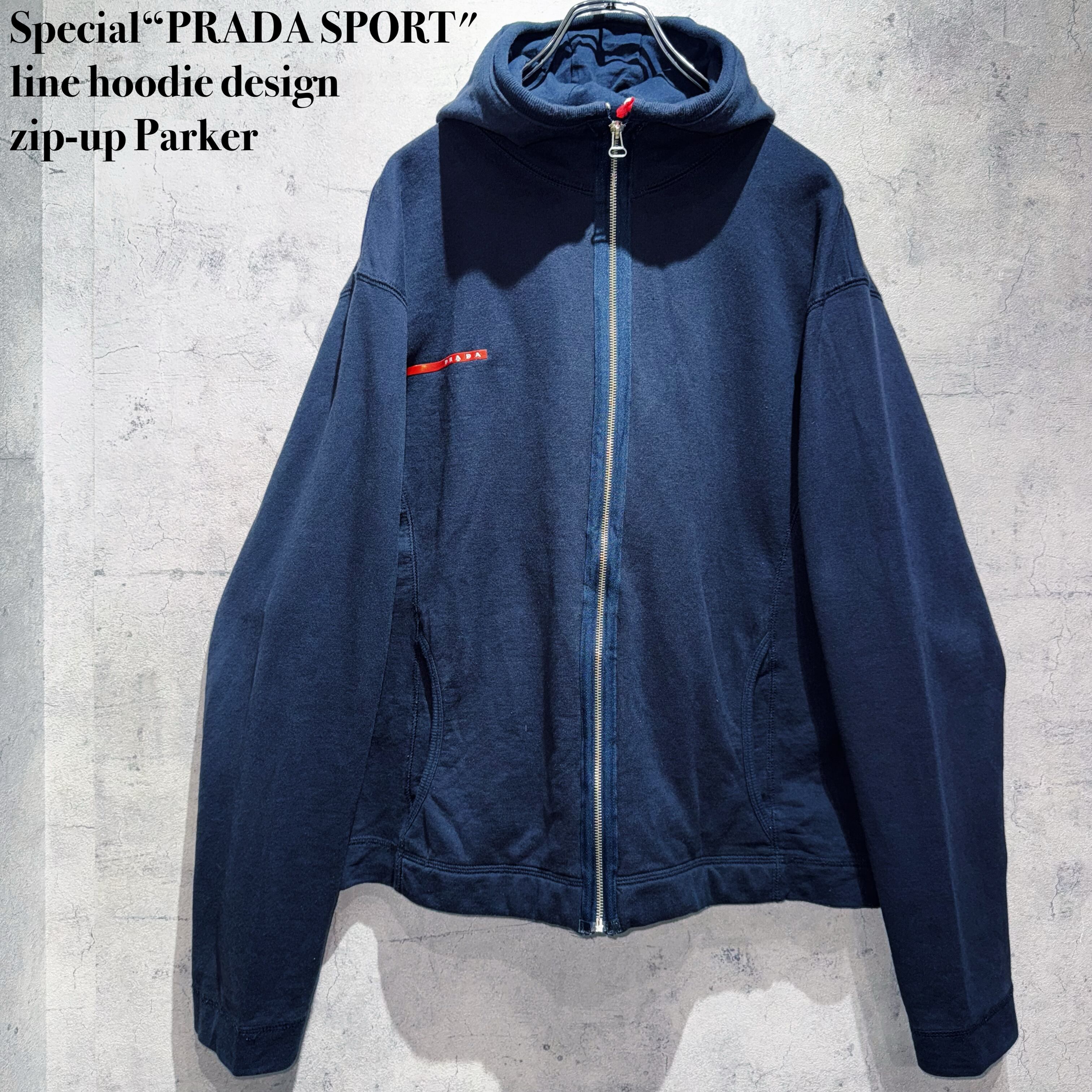 Special“PRADA SPORT"line hoodie design zip-up Parker