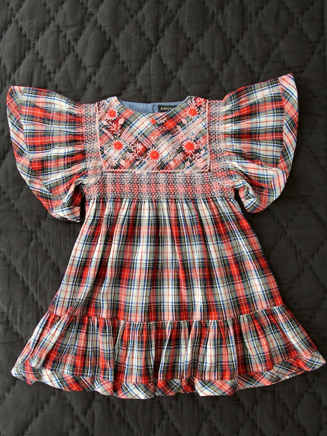 Roasalie Dress - Red check - 8y / Bonjour Diary