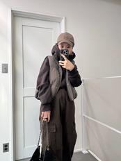 ミニzipショートPK/ダークブラウン