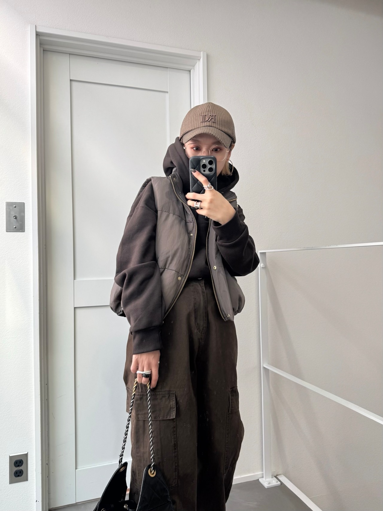 ミニzipショートPK/ダークブラウン