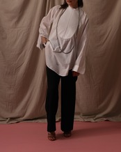 1940's Arrow / Open Back Shirt / Size M - White