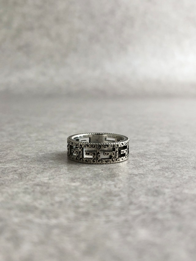 GUCCI グッチ 指輪 シルバー プレートロゴ 13号 vintage ヴィンテージ オールド 63kd6k