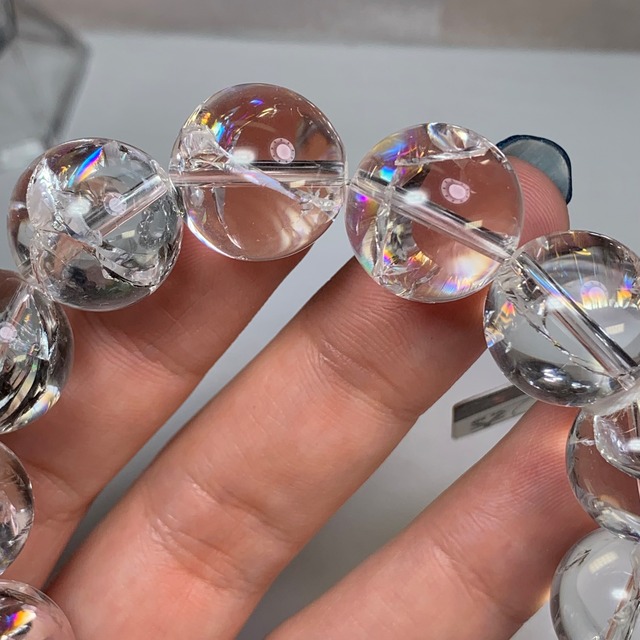 全粒虹あり☆アイリスクォーツブレスレット